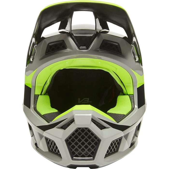 Fox Racing V3 RS 2022 Riet Flow Yellow шлем кроссовый
