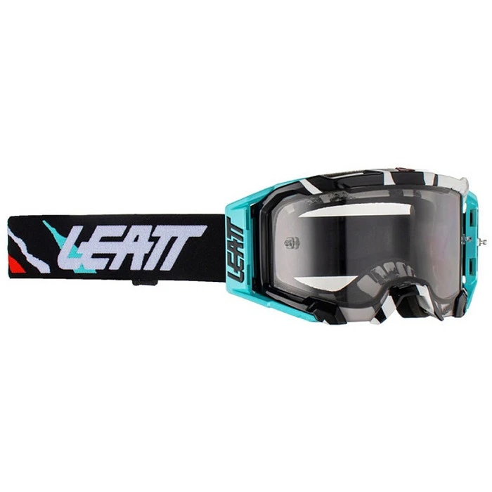 Leatt Velocity 5.5 Acid Tiger Light Grey 58% мотоочки, двойная линза