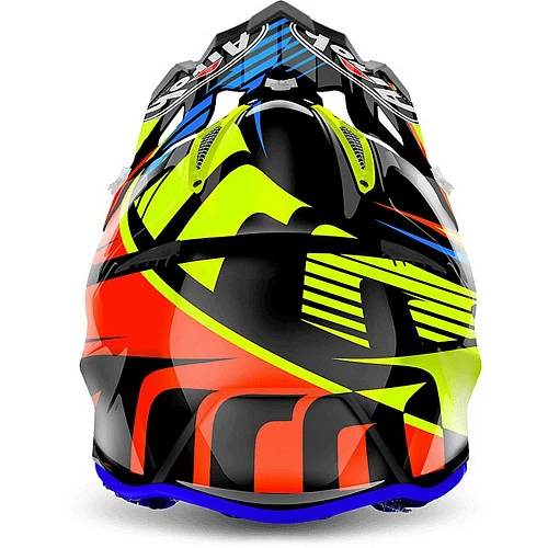 Airoh Aviator 2.2 Double Black шлем внедорожный, красно-сине-желтый
