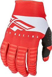 Fly Racing Kinetic Shield мотоперчатки, красно-белый