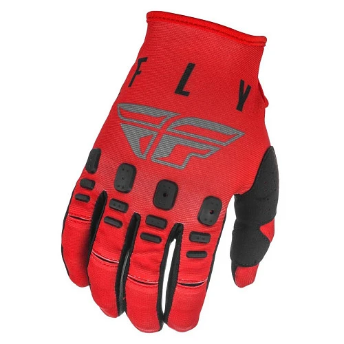 Fly Racing Kinetic K121 мотоперчатки, красно-серо-черный