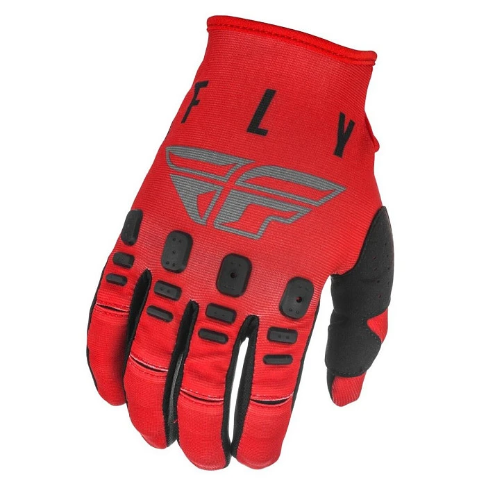 Fly Racing Kinetic K121 мотоперчатки, красно-серо-черный