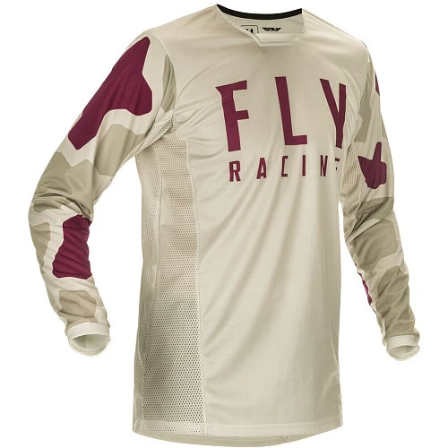 Fly Racing Kinetic K221 2021 джерси, бежево-бордовый