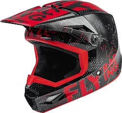 Fly Racing Kinetic S.E. Scan шлем кроссовый детский, черно-красный