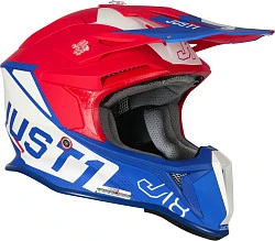Just1 J18 Vertigo шлем кроссовый, сине-бело-красный матовый