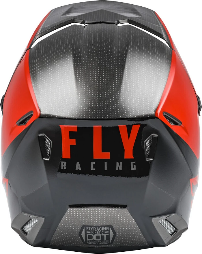 Fly Racing Kinetic Straight Edge шлем кроссовый, красно-черно-серый