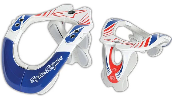 Alpinestars Troy Lee Designs Pro Bionic защита шеи, бело-синий