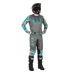 Fly Racing Kinetic K221 2021 комплект, серо-голубой
