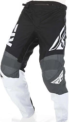 Fly Racing F-16 2019 мотоштаны, черно-бело-серый