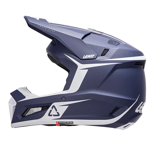 Leatt Kit Moto 3.5 Jr V26 Blue шлем подростковый + Vizion 2.5s мотоочки, синий