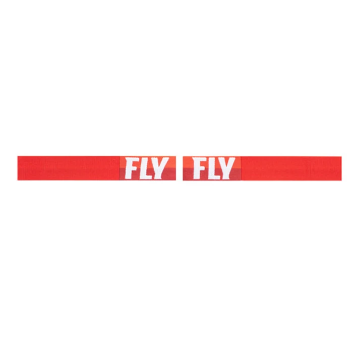Fly Racing Zone 2021 мотоочки подростковые, бело-красный, оранжевая зеркальная линза