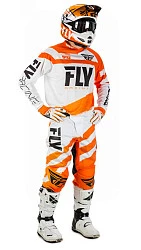 Fly Racing F-16 2018 мотоштаны, оранжево-белый