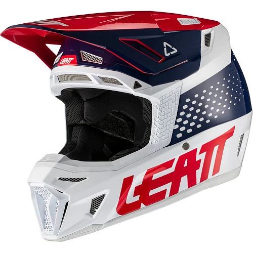 Leatt Kit Moto 8.5 V21 Blue шлем кроссовый + Velocity 5.5 мотоочки