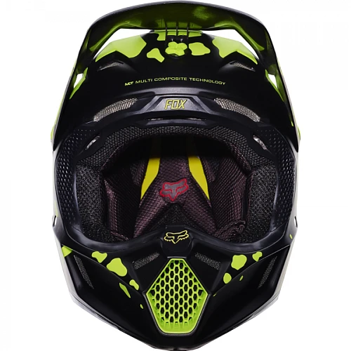 Fox Racing V3 Grav шлем кроссовый, черно-желтый