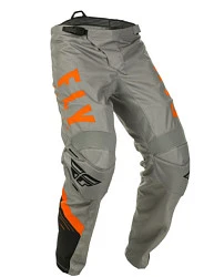 Fly Racing F-16 2020 мотоштаны подростковые, серо-оранжево-черный