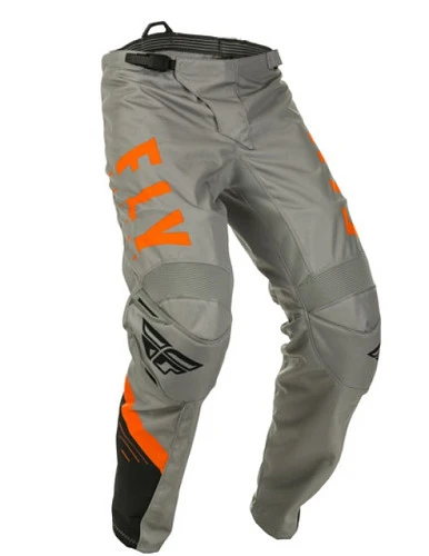 Fly Racing F-16 2020 мотоштаны подростковые, серо-оранжево-черный