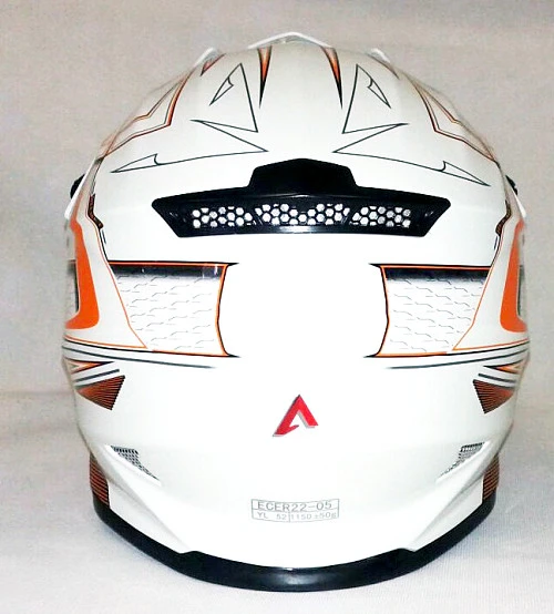 Ataki SC-15 Rift шлем кроссовый детский, бело-оранжевый