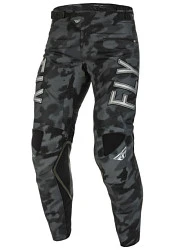 Fly Racing Kinetic SE Tactic мотоштаны, черно-серый камуфляж