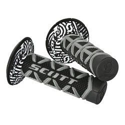 Scott Grips Diamond+Donuts тройные грипсы и донаты на руль, серо-черный