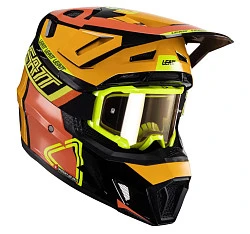 Leatt Kit Moto 7.5 V24 Citrus шлем кроссовый + Velocity 4.5 мотоочки