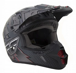 Fly Racing Kinetic Dash шлем подростковый, черно-серебристый матовый