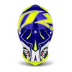 Airoh Terminator Open Vision шлем внедорожный, сине-желто-белый