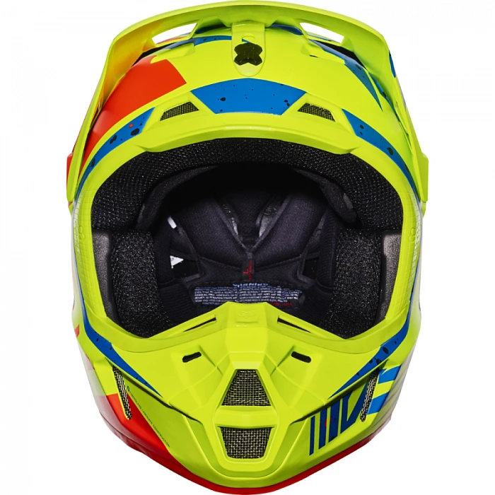 Fox Racing V2 Nirv шлем кроссовый, желто-синий