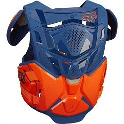 Fox Airframe Pro панцирь с плечами, сине-оранжевый
