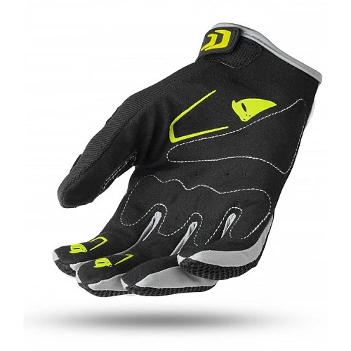 UFO Iridium Black/Neon Yellow мотоперчатки