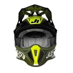 Just1 J18 Pulsar шлем кроссовый, хаки-черно-белый