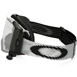 Oakley Airbrake (Roll-Off) Solid мотоочки черно-белый, прозрачная линза (57-990)