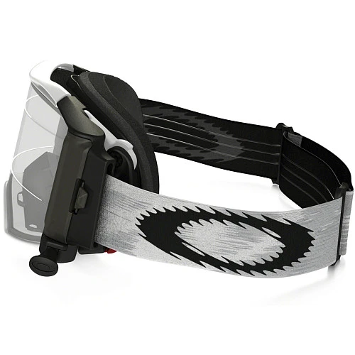 Oakley Airbrake (Roll-Off) Solid мотоочки черно-белый, прозрачная линза (57-990)