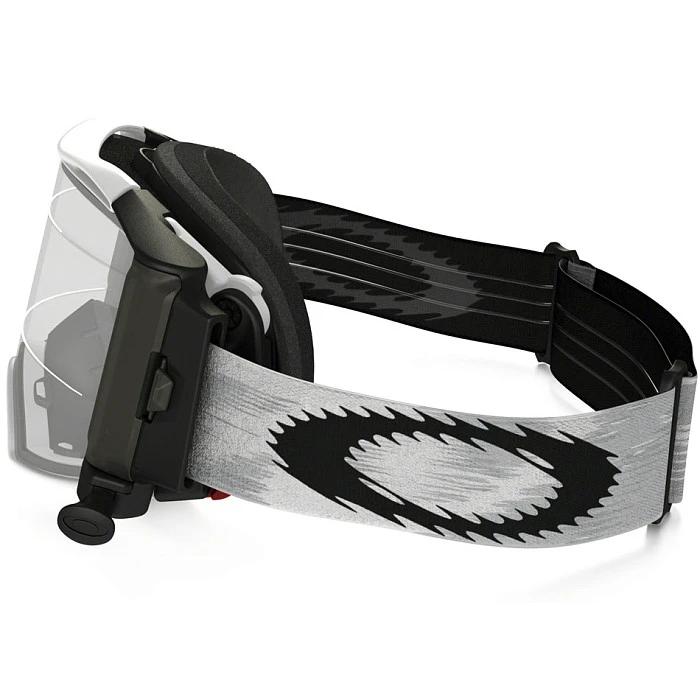 Oakley Airbrake (Roll-Off) Solid мотоочки черно-белый, прозрачная линза (57-990)