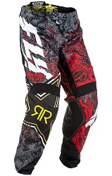 Fly Racing Kinetic Rockstar 2018 мотоштаны, красно-серый