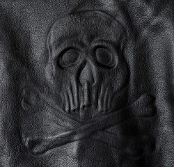 First M771 SKULL Косуха мужская кожаная с черепом