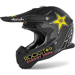 Airoh Terminator Open Vision Rockstar 2020 шлем внедорожный, бело-черно-желтый