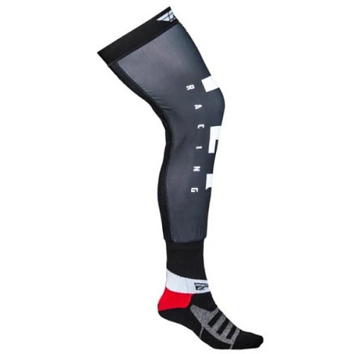 Fly Racing чулки под наколенники с носком, черно-бело-серый