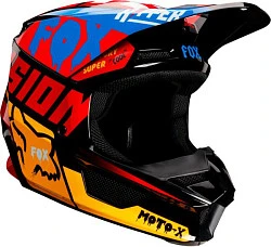 Fox Racing V1 Czar 2019 Youth шлем подростковый, черно-желтый