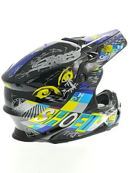 Shoei VFX-W Krack TC-11 шлем кроссовый, желто-сине-черный