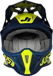 Just1 J18 Pulsar шлем кроссовый, желто-синий матовый