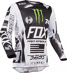 Fox Racing 180 Monster/PC SE 2017 джерси, бело-черно-зеленый