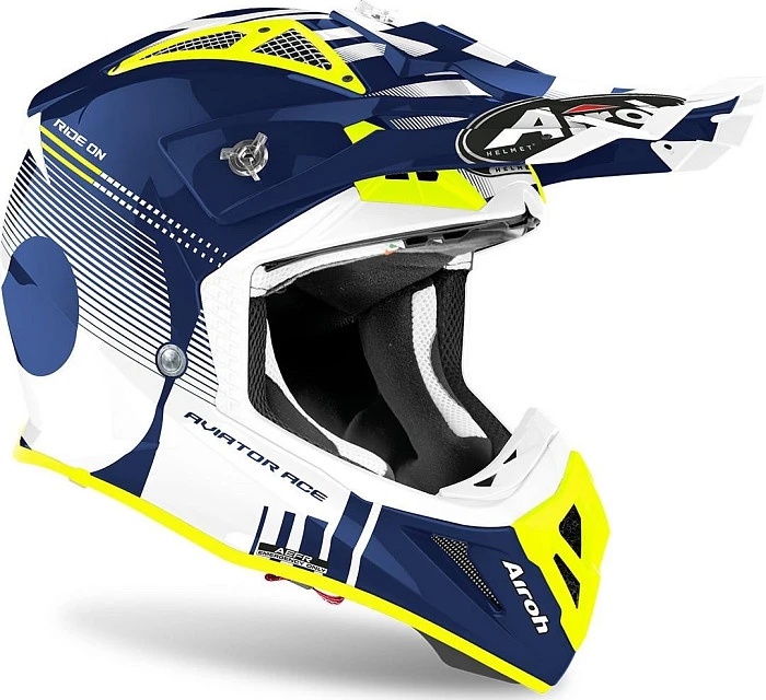 Airoh Aviator Ace Nemesi Blue шлем внедорожный, синий