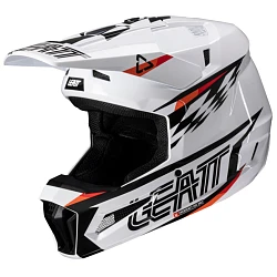 Leatt Kit Moto 3.5 V25 White шлем кроссовый + Vizion 3.5 мотоочки