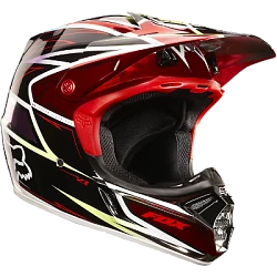 Fox Racing V3 Race шлем кроссовый, красно-черный