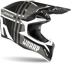 Airoh Wraap Broken шлем внедорожный, черно-серый
