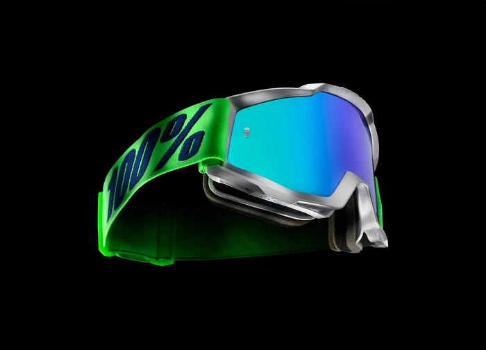 100% Accuri Nova /Mirror Green Lens мотоочки, салатовый, зеркальная зеленая линза
