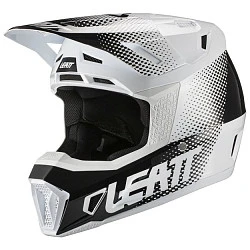 Leatt Kit Moto 7.5 V21 White шлем кроссовый + Velocity 4.5 мотоочки