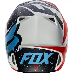 Fox Racing V2 Nirv шлем кроссовый, бело-черно-красный
