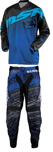 MSR Metal Mulisha Maimed/Axxis комплект, черно-сине-белый