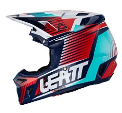 Leatt Kit Moto 8.5 V23 Royal шлем кроссовый + Velocity 5.5 мотоочки